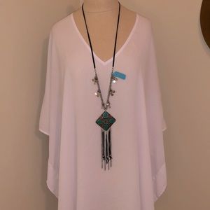 Boho fringe necklace